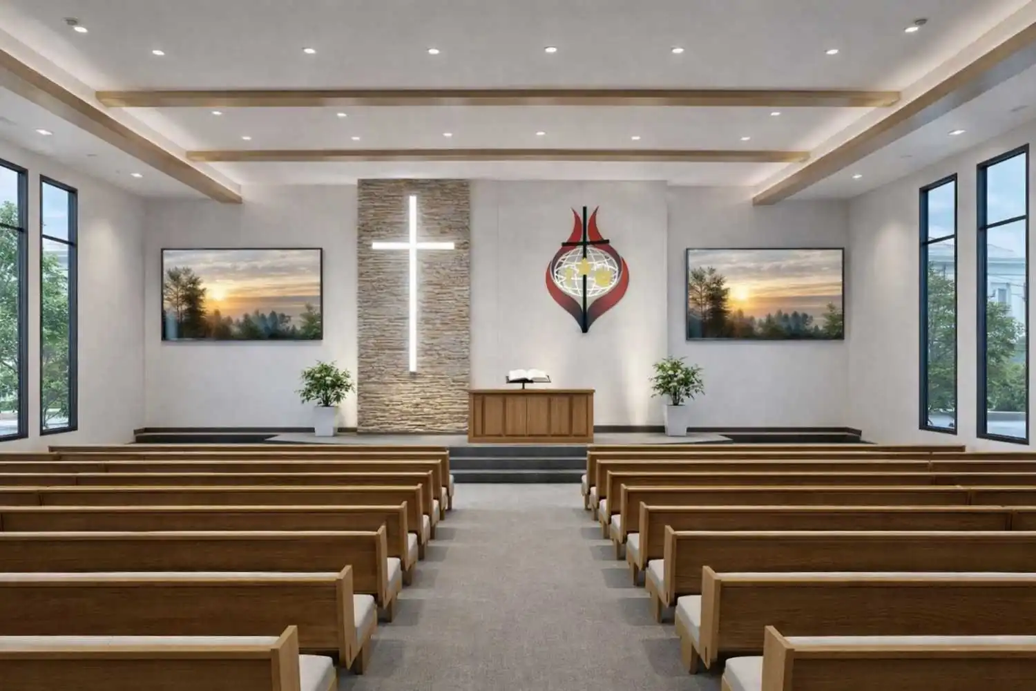 Futura Iglesia Dios de la profesia Hijuelas interior